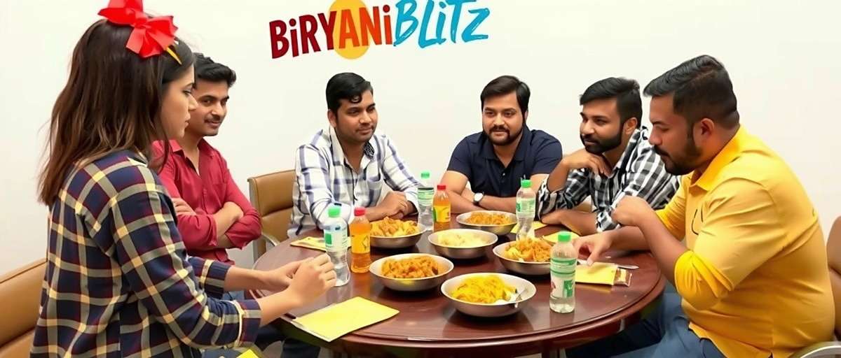 Biryani Blitz Community Meetup Biryani Blitz community meetup in Mumbai with players enjoying real biryani together while discussing the game